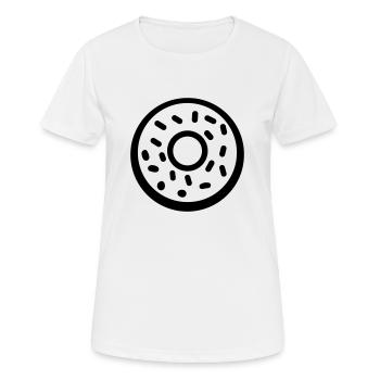 donut - T-shirt respirant Femme - blanc - Devant - AI Model Female 172 dark (172cm)