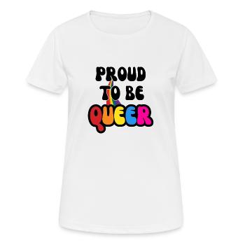 Queer + Rainbow LGBTQ+ Pride Month - Women's Breathable T-Shirt - white - Front - AI Model Female 172 dark (172cm)