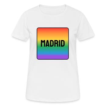 Schwules Madrid - Frauen T-Shirt atmungsaktiv - Weiß - Vorne - AI Model Female 172 dark (172cm)