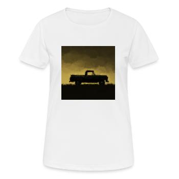 Pickup Truck Silhouette am Horizont - Frauen T-Shirt atmungsaktiv - Weiß - Vorne - AI Model Female 172 dark (172cm)