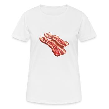 Realistisch illustriertes SpeckDesign - Frauen T-Shirt atmungsaktiv - Weiß - Vorne - AI Model Female 172 dark (172cm)