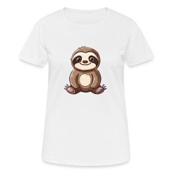 Look paresseux décontracté pour vous - T-shirt respirant Femme - blanc - Devant - AI Model Female 172 dark (172cm)
