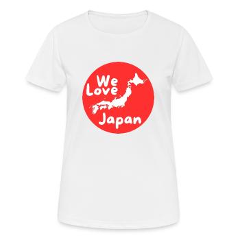 Nous aimons le Japon carte géographique - T-shirt respirant Femme - blanc - Devant - AI Model Female 172 dark (172cm)