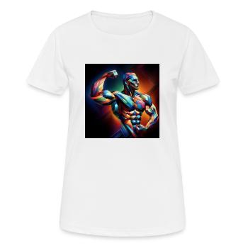Culturisme - T-shirt respirant Femme - blanc - Devant - AI Model Female 172 dark (172cm)