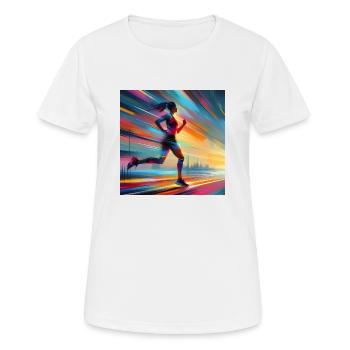 Femme de course 1 - T-shirt respirant Femme - blanc - Devant - AI Model Female 172 dark (172cm)