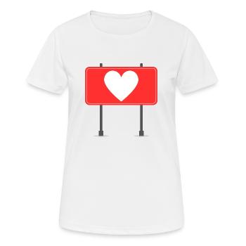 Liebes-Panel - Frauen T-Shirt atmungsaktiv - Weiß - Vorne - AI Model Female 172 dark (172cm)