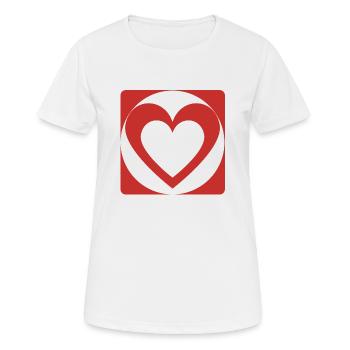 Rotes Herz - Frauen T-Shirt atmungsaktiv - Weiß - Vorne - AI Model Female 172 dark (172cm)