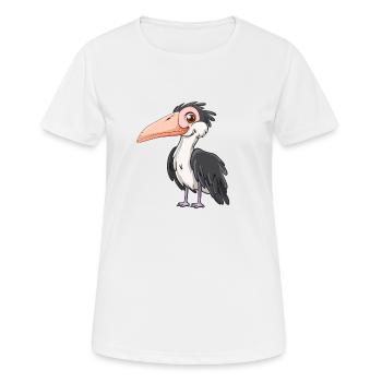 Illustration d’un drôle d’oiseau - T-shirt respirant Femme - blanc - Devant - AI Model Female 172 dark (172cm)