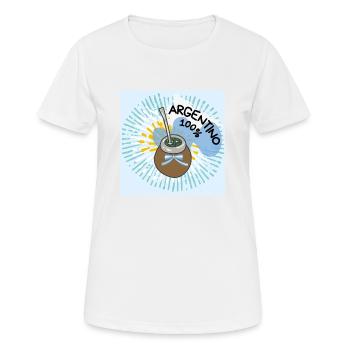 Argentine Mate. - Women's Breathable T-Shirt - white - Front - AI Model Female 172 dark (172cm)