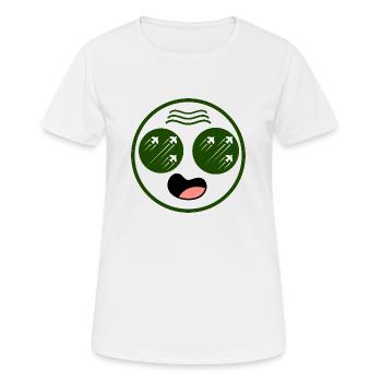 Military man with planes in his eyes - Women's Breathable T-Shirt - white - Front - AI Model Female 172 dark (172cm)