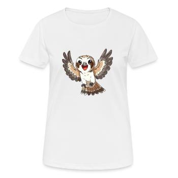Joyful Falcon Spreading Wings - Women's Breathable T-Shirt - white - Front - AI Model Female 172 dark (172cm)