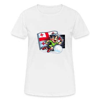 Georgischer Fußballspieler - Frauen T-Shirt atmungsaktiv - Weiß - Vorne - AI Model Female 172 dark (172cm)
