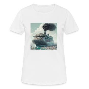 Protection de l’environnement - T-shirt respirant Femme - blanc - Devant - AI Model Female 172 dark (172cm)