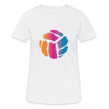 Volleyball Vintage - Frauen T-Shirt atmungsaktiv - Weiß - Vorne - AI Model Female 172 dark (172cm)