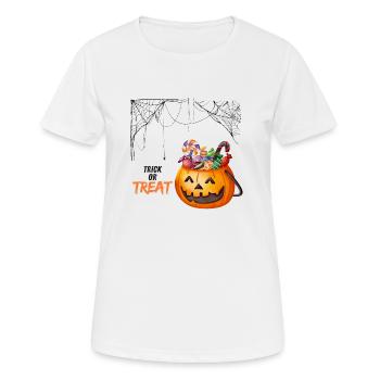 Halloween trick or treat - Frauen T-Shirt atmungsaktiv - Weiß - Vorne - AI Model Female 172 dark (172cm)