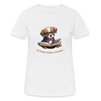 Canine Wisdom - Women's Breathable T-Shirt - white - Front - AI Model Female 172 dark (172cm)