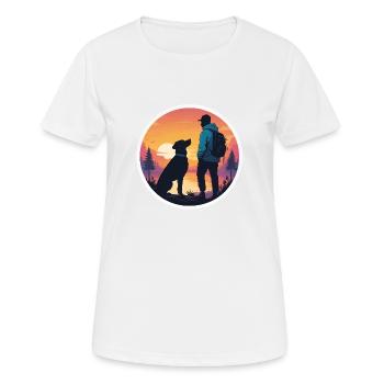 Companions at sunset - Women's Breathable T-Shirt - white - Front - AI Model Female 172 dark (172cm)