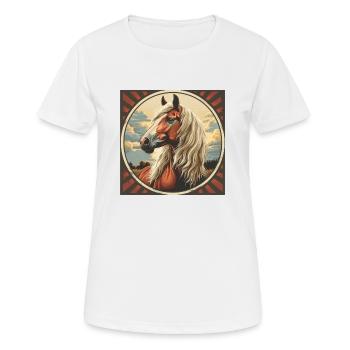 Haflinger Pferd - Frauen T-Shirt atmungsaktiv - Weiß - Vorne - AI Model Female 172 dark (172cm)
