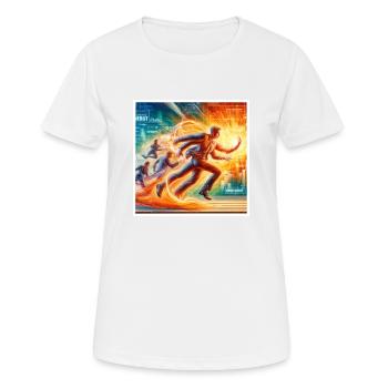 hohe Energie - Frauen T-Shirt atmungsaktiv - Weiß - Vorne - AI Model Female 172 dark (172cm)