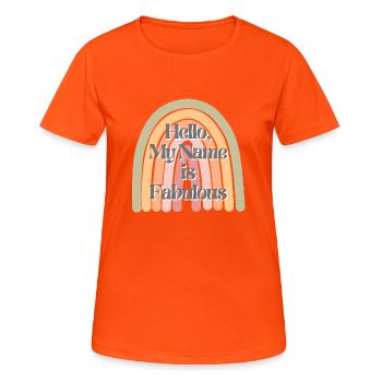 My Name is Fabulous - Women's Breathable T-Shirt - neon orange - Front - AI Model Female 172 dark (172cm)