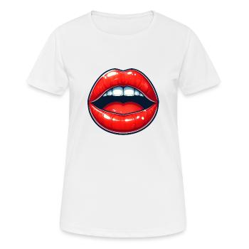 Bold Kiss of Love - Women's Breathable T-Shirt - white - Front - AI Model Female 172 dark (172cm)