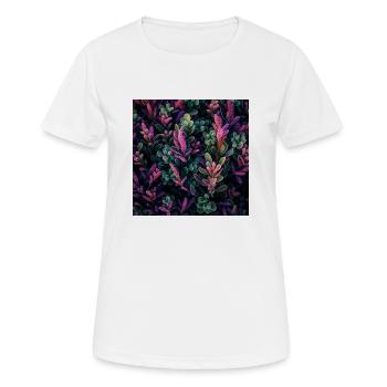 Violette Pflanzenstoffe - Frauen T-Shirt atmungsaktiv - Weiß - Vorne - AI Model Female 172 dark (172cm)