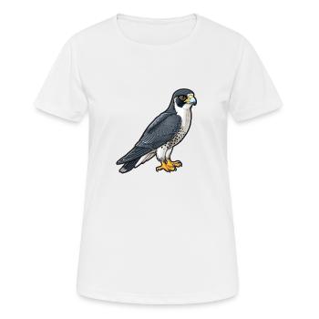 Stolzer Wanderfalke In Pose - Frauen T-Shirt atmungsaktiv - Weiß - Vorne - AI Model Female 172 dark (172cm)