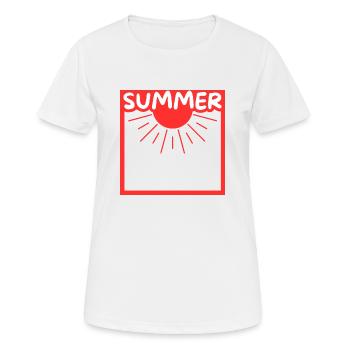 Summer sun in a setting - Women's Breathable T-Shirt - white - Front - AI Model Female 172 dark (172cm)