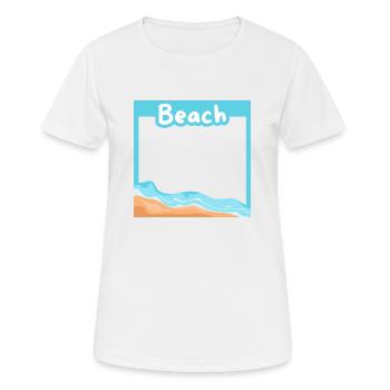 Dream beach in a setting - Women's Breathable T-Shirt - white - Front - AI Model Female 172 dark (172cm)