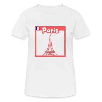 Paris, Hauptstadt Frankreichs, Eiffelturm - Frauen T-Shirt atmungsaktiv - Weiß - Vorne - AI Model Female 172 dark (172cm)