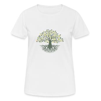 Mystischer Lebensbaum - Damen-Kollektion - Frauen T-Shirt atmungsaktiv - Weiß - Vorne - AI Model Female 172 dark (172cm)