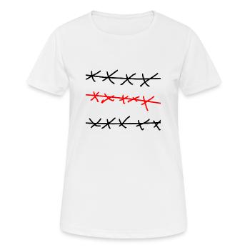 Freestyle - Frauen T-Shirt atmungsaktiv - Weiß - Vorne - AI Model Female 172 dark (172cm)