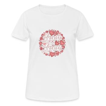 LIEBE IST LIEBE - Frauen T-Shirt atmungsaktiv - Weiß - Vorne - AI Model Female 172 dark (172cm)