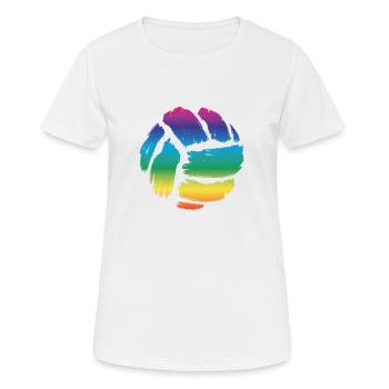 Volleyball Vintage - Frauen T-Shirt atmungsaktiv - Weiß - Vorne - AI Model Female 172 dark (172cm)