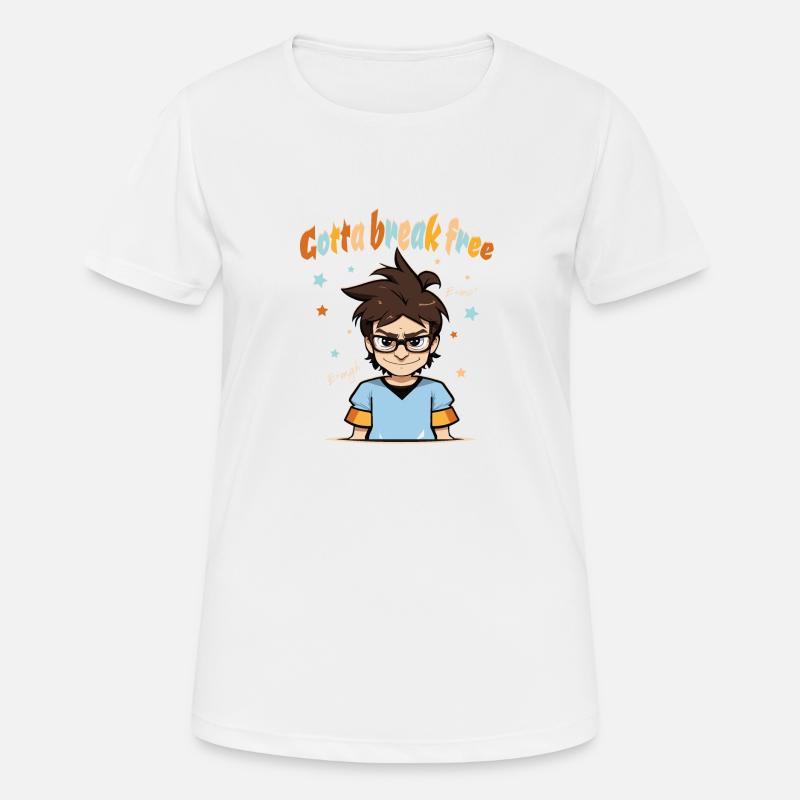 Nerd Nerd Geek Computer Freak - Gotta break free - Women's Breathable T-Shirt - white