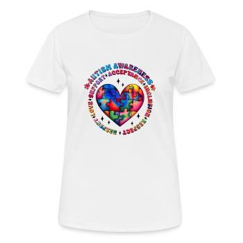 Autisme Super-héros Soignant Puzzle Enfants Anormaux - T-shirt respirant Femme - blanc - Devant - AI Model Female 172 dark (172cm)