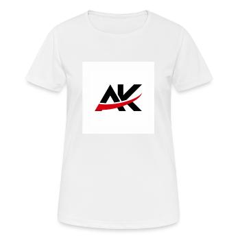 AK-Design Logo Random Series - Women's Breathable T-Shirt - white - Front - AI Model Female 172 dark (172cm)