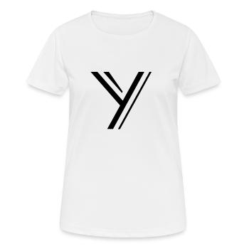 Lettre Y - T-shirt respirant Femme - blanc - Devant - AI Model Female 172 dark (172cm)