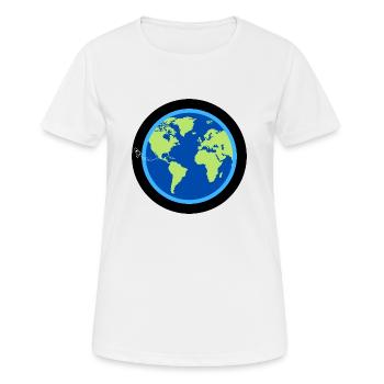 Voyage en orbite terrestre - T-shirt respirant Femme - blanc - Devant - AI Model Female 172 dark (172cm)
