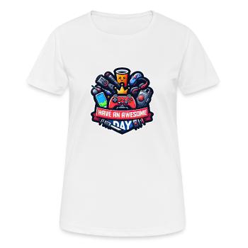 Passez une excellente journée ! - T-shirt respirant Femme - blanc - Devant - AI Model Female 172 dark (172cm)
