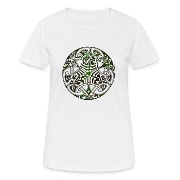 Cercles celtiques, coins, échantillons, symboles gothiques - T-shirt respirant Femme - blanc - Devant - AI Model Female 172 dark (172cm)