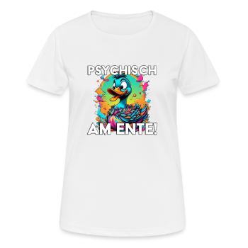 Psychisch am Ente - Frauen T-Shirt atmungsaktiv - Weiß - Vorne - AI Model Female 172 dark (172cm)