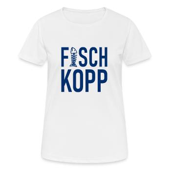 Fischkopp Fisch Fischkopf Küste Angler Fischer - Frauen T-Shirt atmungsaktiv - Weiß - Vorne - AI Model Female 172 dark (172cm)