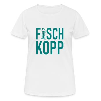 Fischkopp Fisch Fischkopf Küste Angler Fischer - Frauen T-Shirt atmungsaktiv - Weiß - Vorne - AI Model Female 172 dark (172cm)