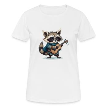 Waschbär-Barde - Frauen T-Shirt atmungsaktiv - Weiß - Vorne - AI Model Female 172 dark (172cm)