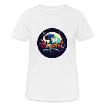 Dreamy reading experience - Women's Breathable T-Shirt - white - Front - AI Model Female 172 dark (172cm)