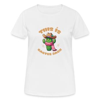 This is Cactus Jack - Women's Breathable T-Shirt - white - Front - AI Model Female 172 dark (172cm)