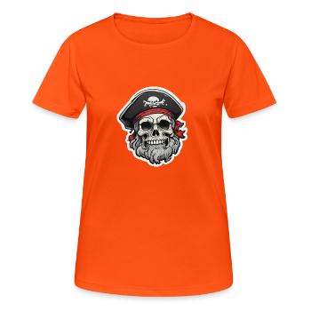 PIRATE 1 - T-shirt respirant Femme - orange néon - Devant - AI Model Female 172 dark (172cm)