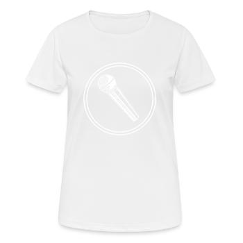 Mikrofon Symbol - Frauen T-Shirt atmungsaktiv - Weiß - Vorne - AI Model Female 172 dark (172cm)