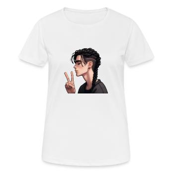 peace boys - T-shirt respirant Femme - blanc - Devant - AI Model Female 172 dark (172cm)